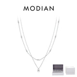 Colar Choker Duplo com Moissanite em Prata 925
