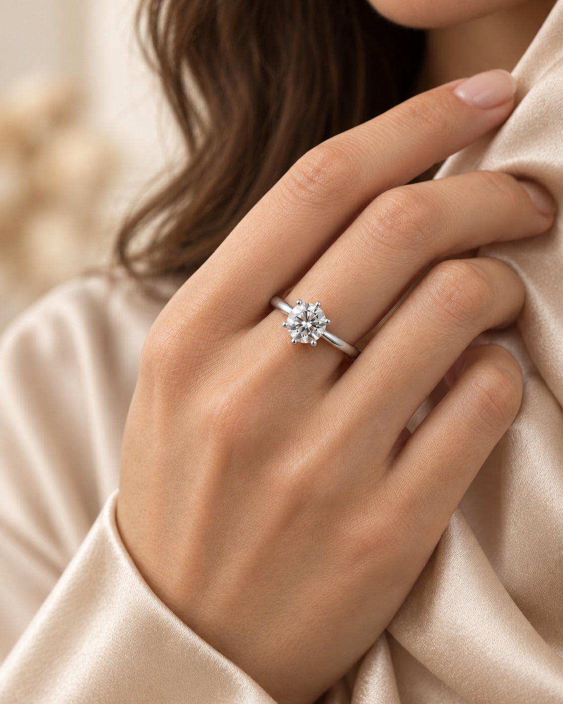 IG post - Anel Solitário Moissanite 6 Pinos 2 Quilates Prata 925 | Estilo Noivado GRA