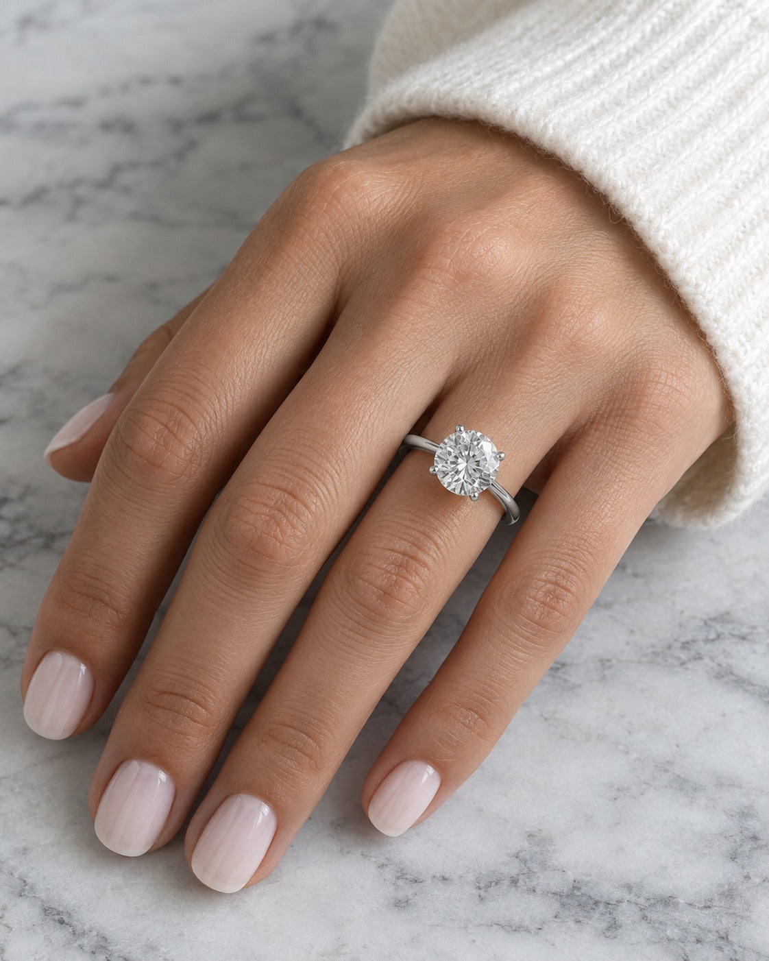 IG post - Anel Solitário Moissanite Certificada 3 Quilates Prata 925