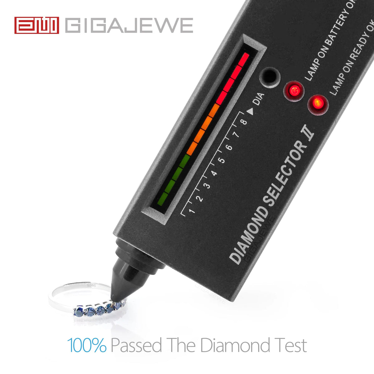 Meia Aliança com Moissanite Colorida 0,3ct em Prata 925