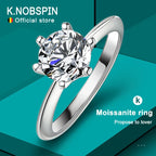 Anel Solitário Moissanite Certificada 1 Quilate Prata 925
