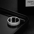 Aliança Eternity Completa Moissanite Prata 925 Banho Ouro 18K — Certificado GRA
