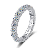 Anel Solitário Moissanite 2,5 Quilates Prata 925 Ouro Branco 18K — Certificado GRA