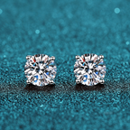 Brinco Solitário Moissanite 0,5 a 2 Quilates Prata 925 — Diamante de Laboratório GRA