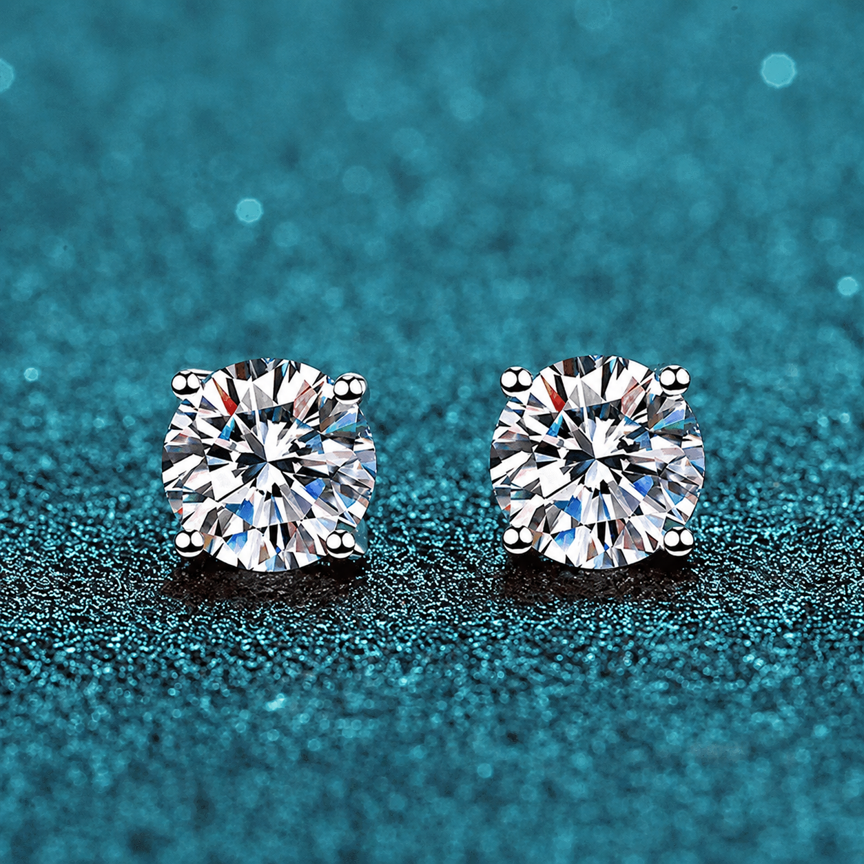 Brinco Solitário Moissanite 0,5 a 2 Quilates Prata 925 — Diamante de Laboratório GRA