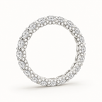 Anel Solitário Moissanite 2,5 Quilates Prata 925 Ouro Branco 18K — Certificado GRA