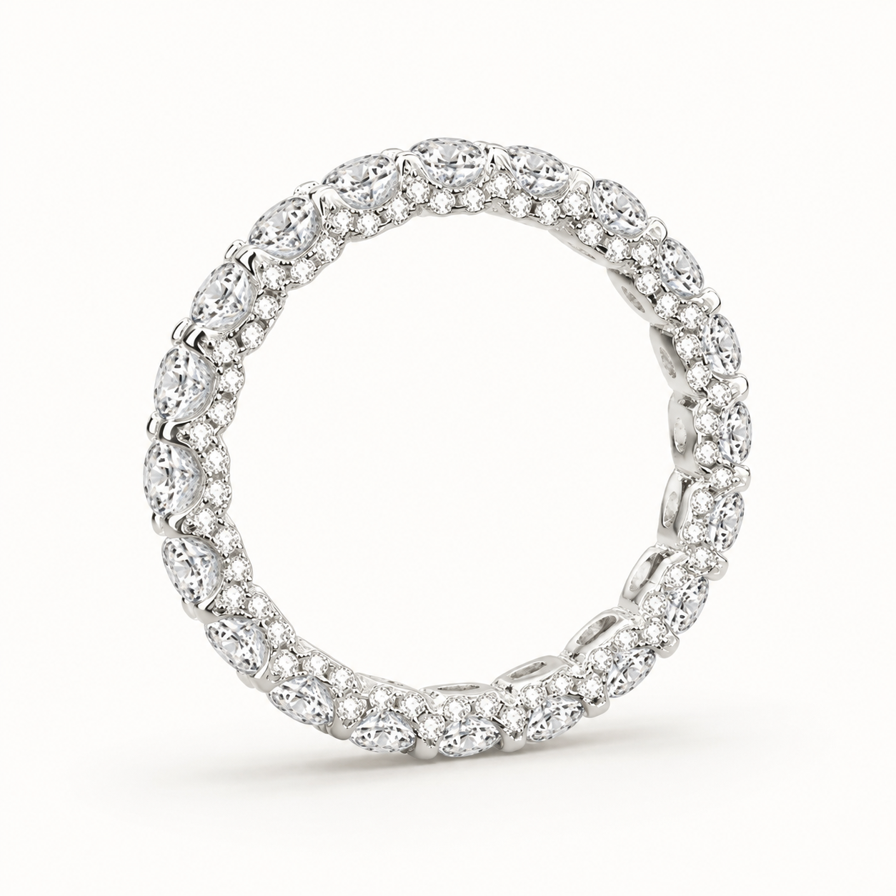 Anel Solitário Moissanite 2,5 Quilates Prata 925 Ouro Branco 18K — Certificado GRA