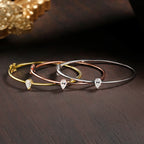 Pulseira Bangle Moissanite Corte Pêra 1 e 2 Quilates Prata 925 — Certificado GRA