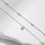 Colar Choker Duplo com Moissanite em Prata 925