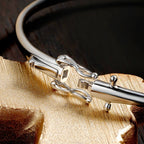 Pulseira Bangle Moissanite Corte Pêra 1 e 2 Quilates Prata 925 — Certificado GRA