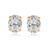 Brinco Solitário Moissanite Corte Oval 1 a 4 Quilates Prata 925 — Certificado GRA