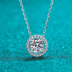 Conjunto Colar e Brincos de Moissanite em Prata 925