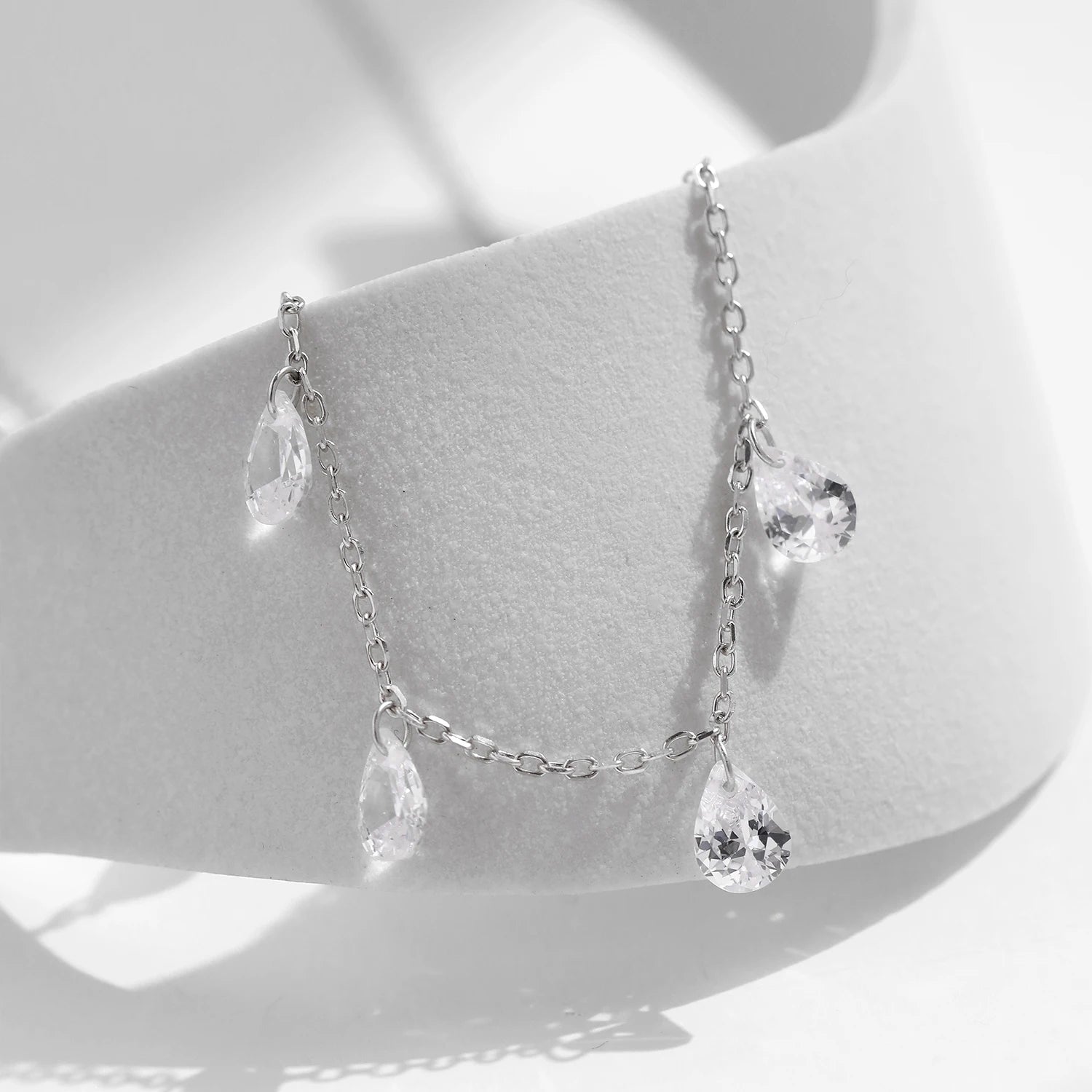 Colar Choker Gota com Zircônia em Prata 925