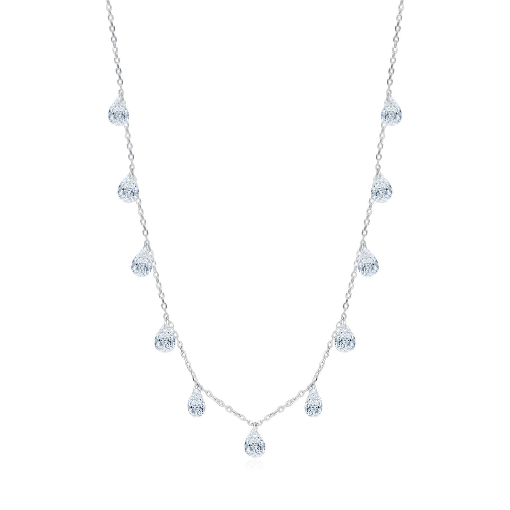 Colar Choker Gota com Zircônia em Prata 925