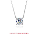 Colar Solitário com Moissanite em Prata 925