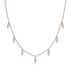 Colar Navete com Moissanite em Prata 925
