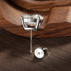 Brinco Solitário Moissanite Corte Oval 1 a 4 Quilates Prata 925 — Certificado GRA
