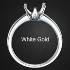 Meia aliança de moissanite oval 3x2 mm em prata 925 - foto principal