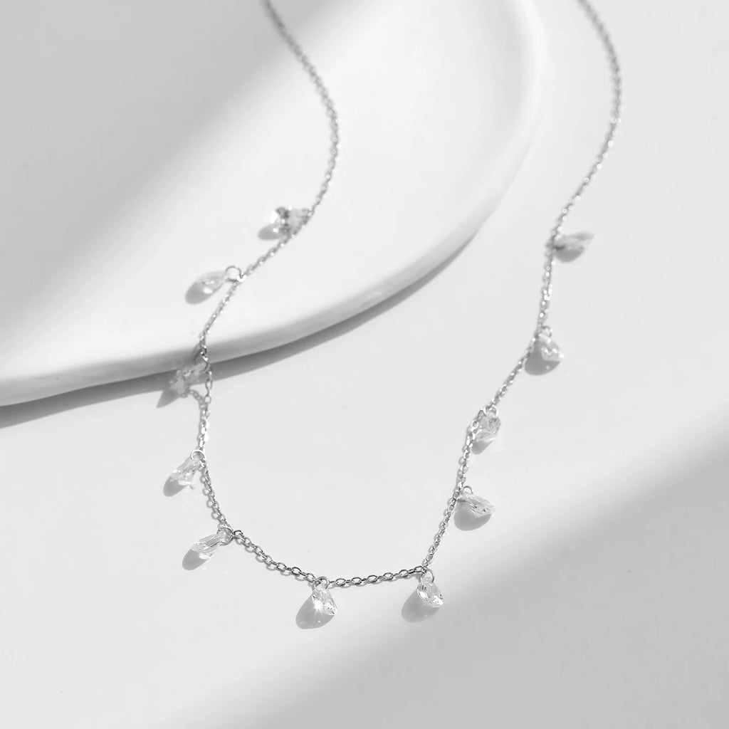 Colar Choker Gota com Zircônia em Prata 925