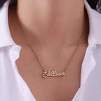Colar com Nome Personalizado em Moissanite 3D e Prata 925