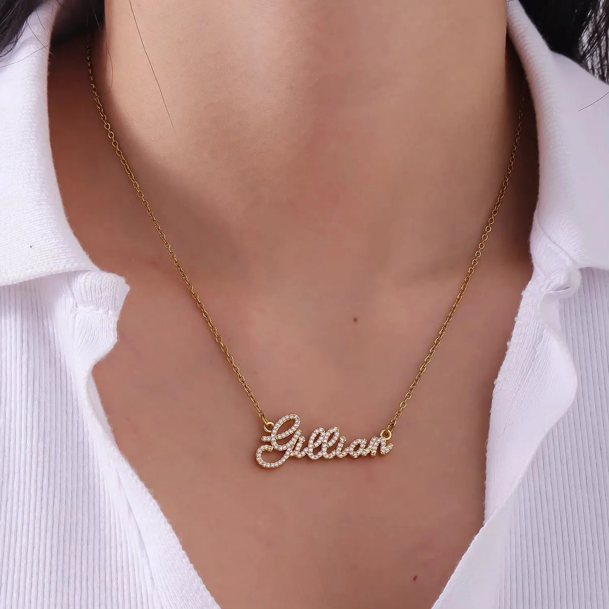 Colar com Nome Personalizado em Moissanite 3D e Prata 925