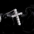 Colar Cruz com Moissanite em Prata 925