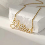Colar com Nome Personalizado em Moissanite 3D e Prata 925