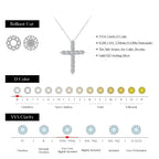 Colar Cruz com Moissanite em Prata 925