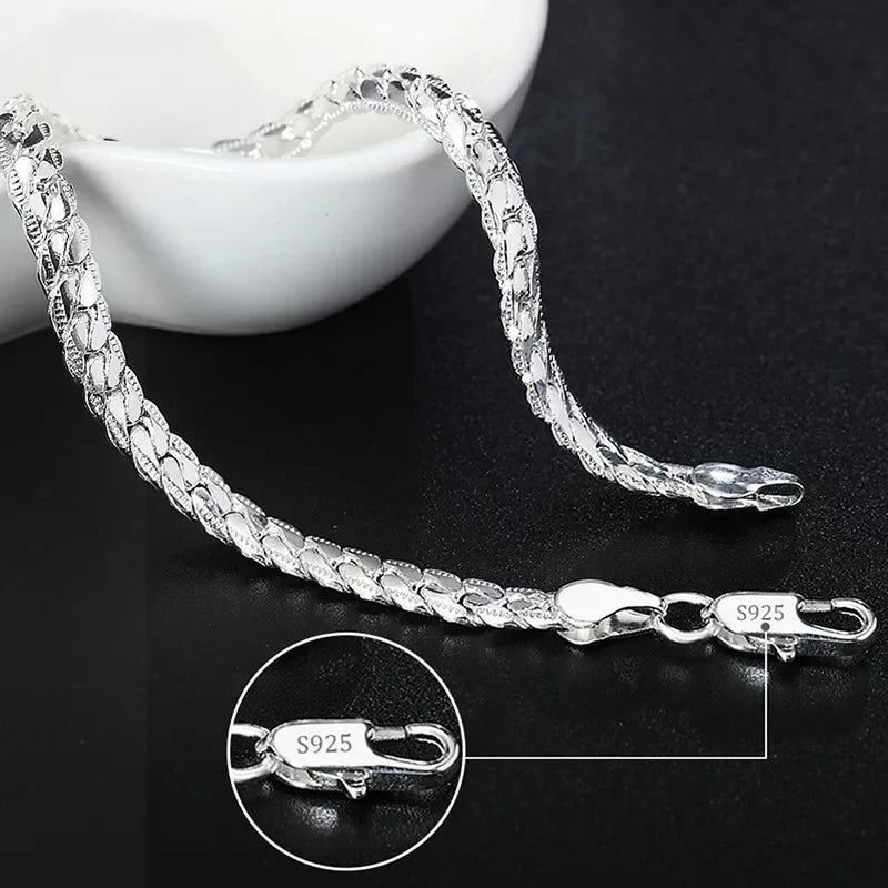 Pulseira Corrente Sólida em Prata 925