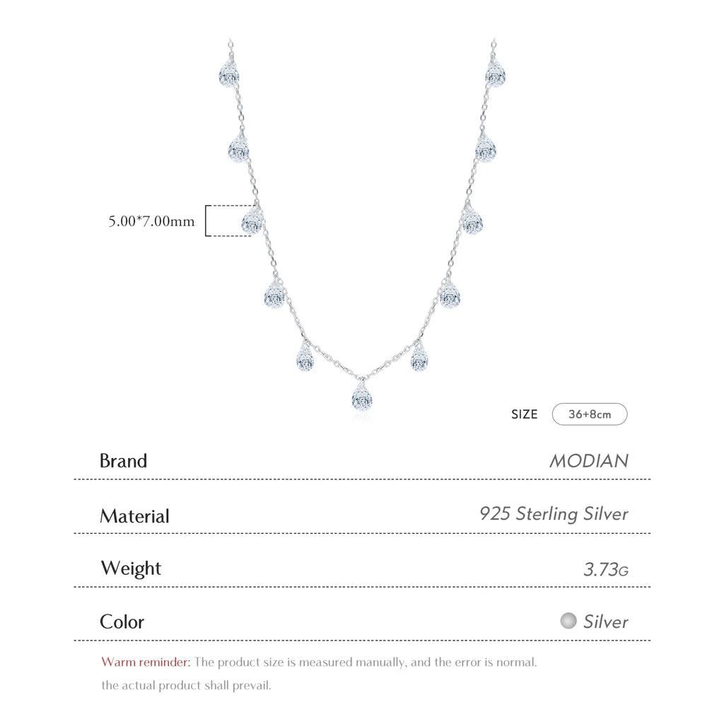 Colar Choker Gota com Zircônia em Prata 925