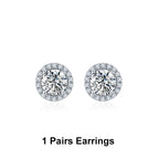Conjunto Colar e Brincos de Moissanite em Prata 925