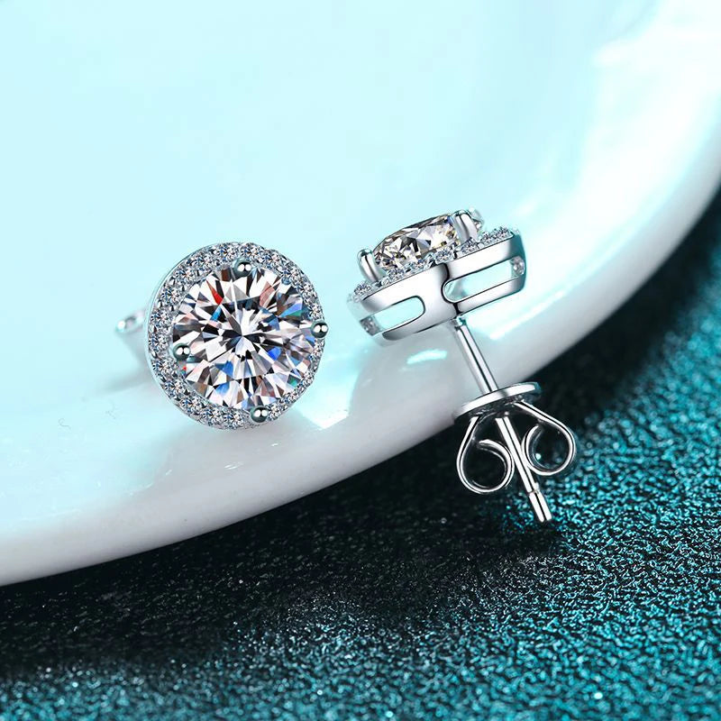 Conjunto Colar e Brincos de Moissanite em Prata 925