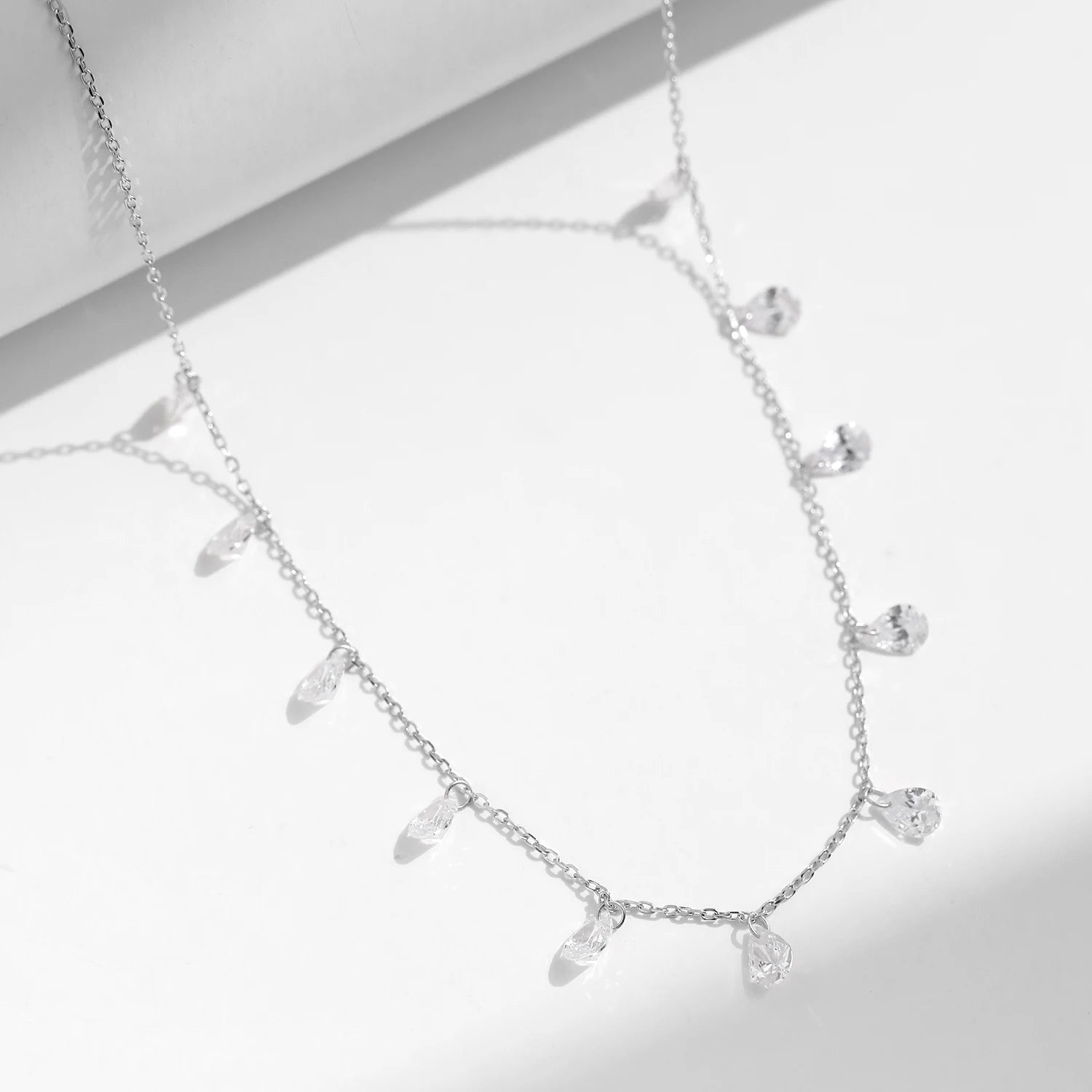 Colar Choker Gota com Zircônia em Prata 925