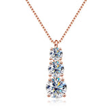 Colar Pingente Moissanite Gota Corrente Box Prata 925 Ouro 18K — Certificado GRA