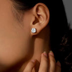 Brinco Solitário Moissanite 2 Quilates Prata 925 — Diamante de Laboratório GRA