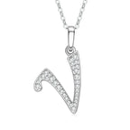 Colar Choker com Pingente de Letra em Prata 925