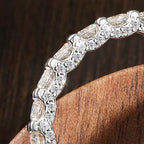 Anel Solitário Moissanite 2,5 Quilates Prata 925 Ouro Branco 18K — Certificado GRA