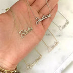 Colar Pingente com Nome Personalizado em Moissanite e Prata 925