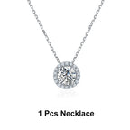 Conjunto Colar e Brincos de Moissanite em Prata 925
