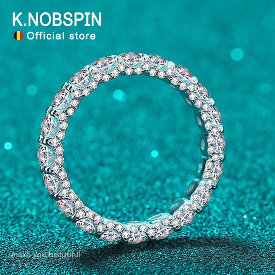 Anel Solitário Moissanite 2,5 Quilates Prata 925 Ouro Branco 18K — Certificado GRA