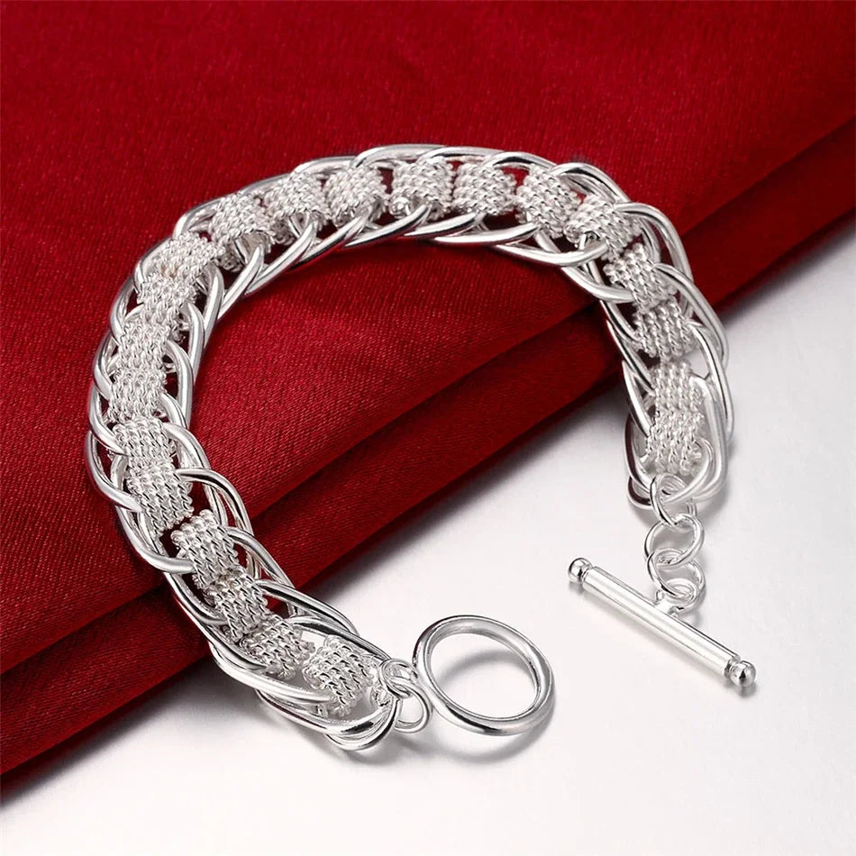 Pulseira Corrente Sólida em Prata 925