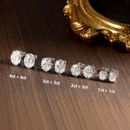 Brinco Solitário Moissanite Corte Oval 1 a 4 Quilates Prata 925 — Certificado GRA