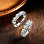 Brinco Argola Clique Moissanite Prata 925 Ouro Branco 18K — Certificado GRA