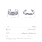 MODIAN 925 Sterling Silver Fashion Punk Cuff Earrings Sparkling Clear CZ Sparkling Clip Earrings For Women Men Unisex Jewelry