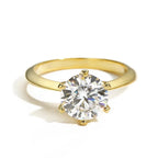 Anel Solitário Moissanite 6 Pinos 0,5 a 10 Quilates Prata 925 — Estilo Noivado GRA
