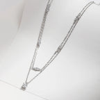 Colar Choker Duplo com Moissanite em Prata 925