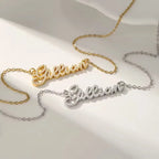 Colar com Nome Personalizado em Moissanite 3D e Prata 925