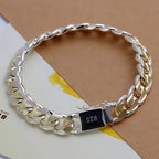 Pulseira Corrente Sólida em Prata 925