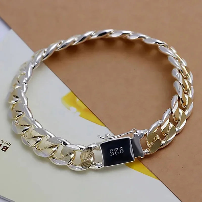 Pulseira Corrente Sólida em Prata 925