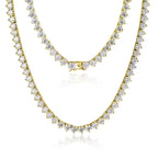 Colar Tênis Moissanite 3 Garras 3/4/5mm Prata 925 Sólida — Certificado GRA